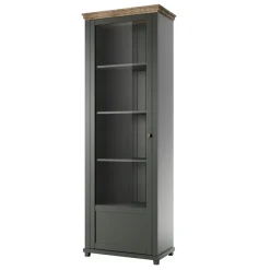 Vetrinetta 71x200h cm 1 anta sinistra soggiorno verde quercia Texel