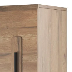 Vetrinetta 60x204h cm 1 anta soggiorno moderna rovere nero Maiorca