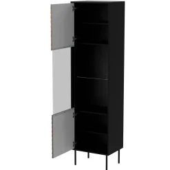 Vetrinetta 53x182h cm 1 anta soggiorno noce nero Wild