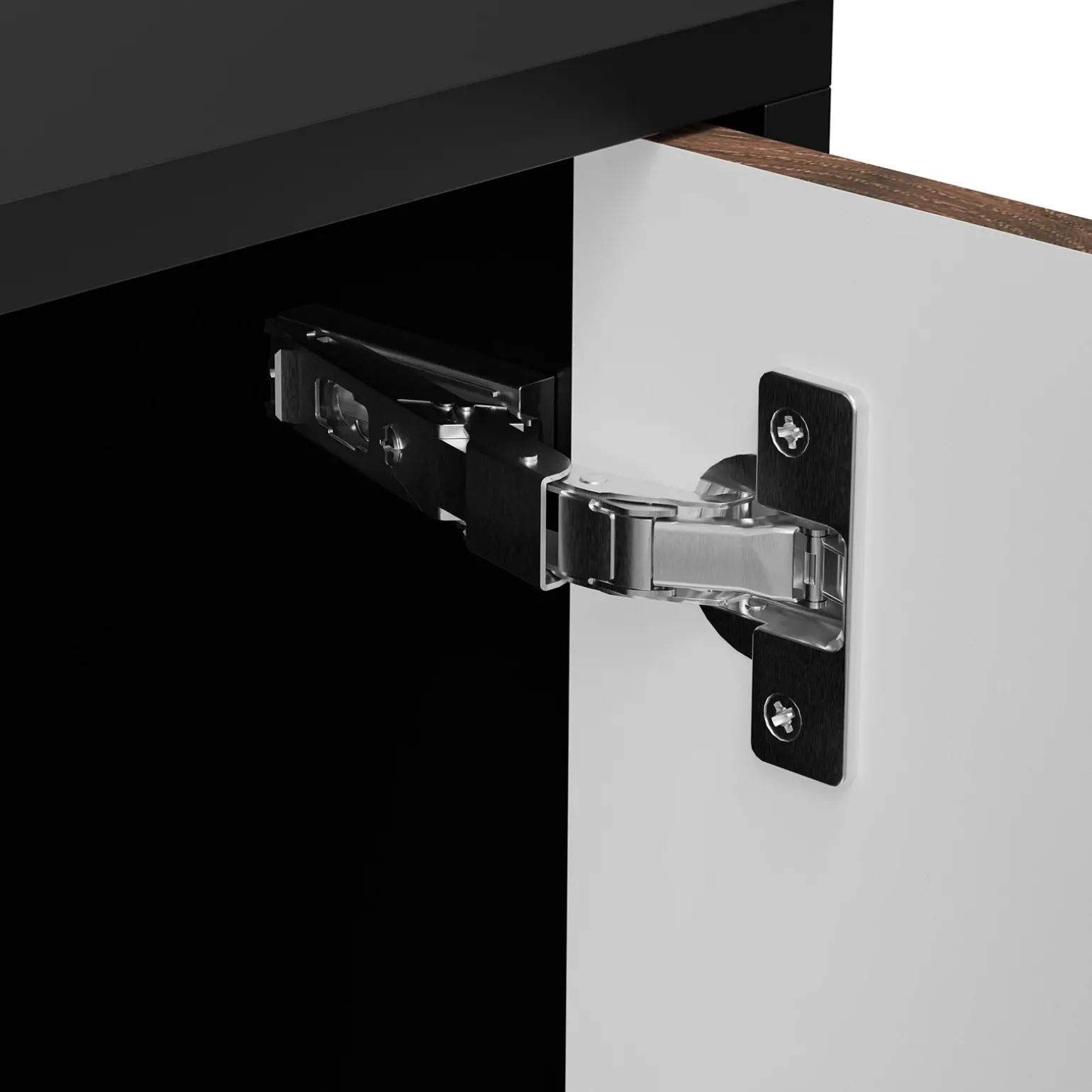 Vetrinetta 53x182h cm 1 anta soggiorno noce nero Wild