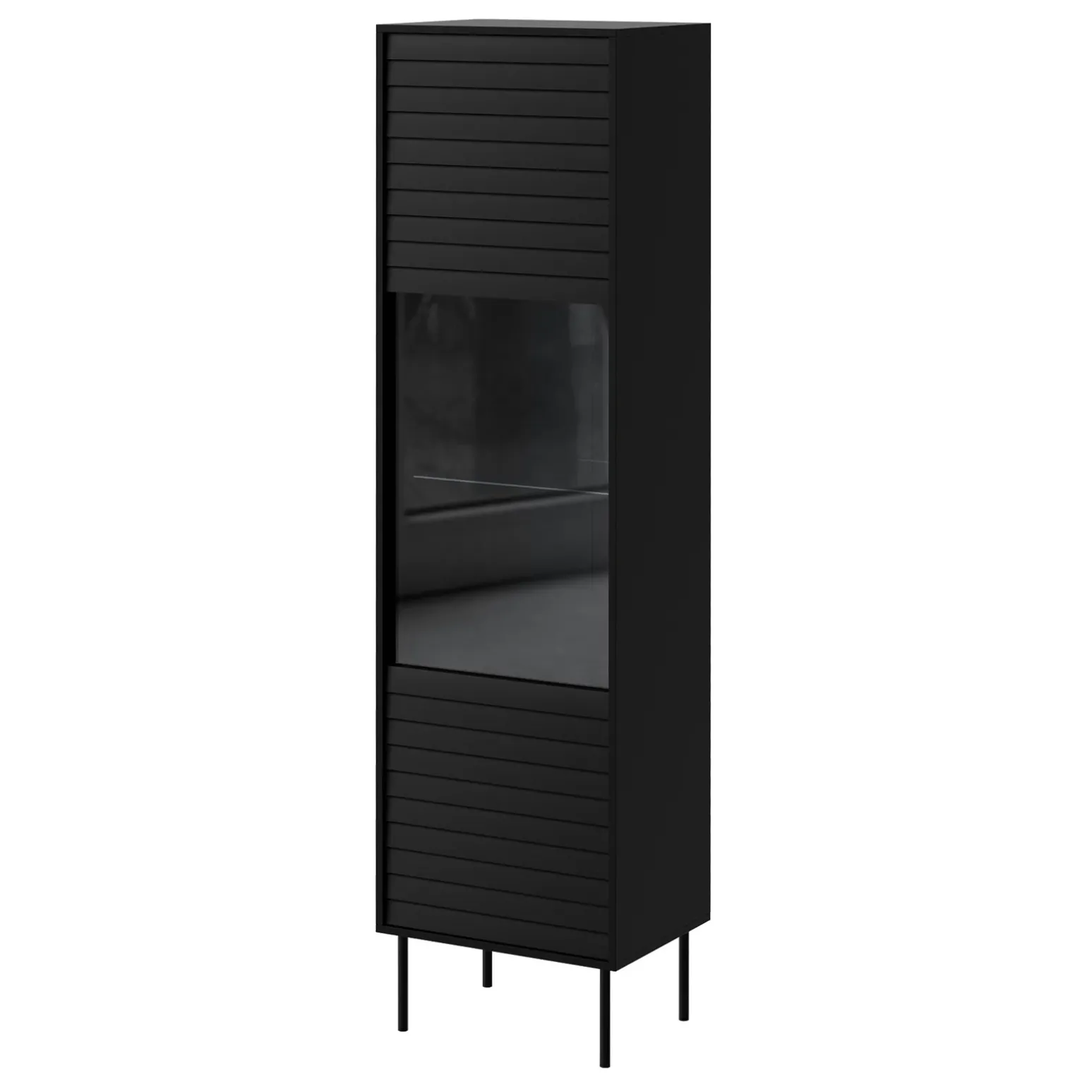 Vetrinetta 53x182h cm 1 anta soggiorno nero Wild