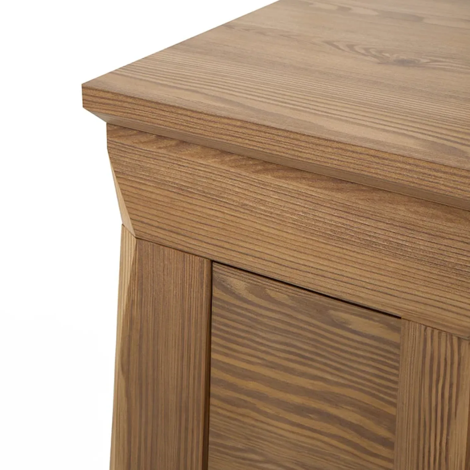 Vetrinetta 102x151h cm 2 ante 4 cassetti rovere scuro Lucca
