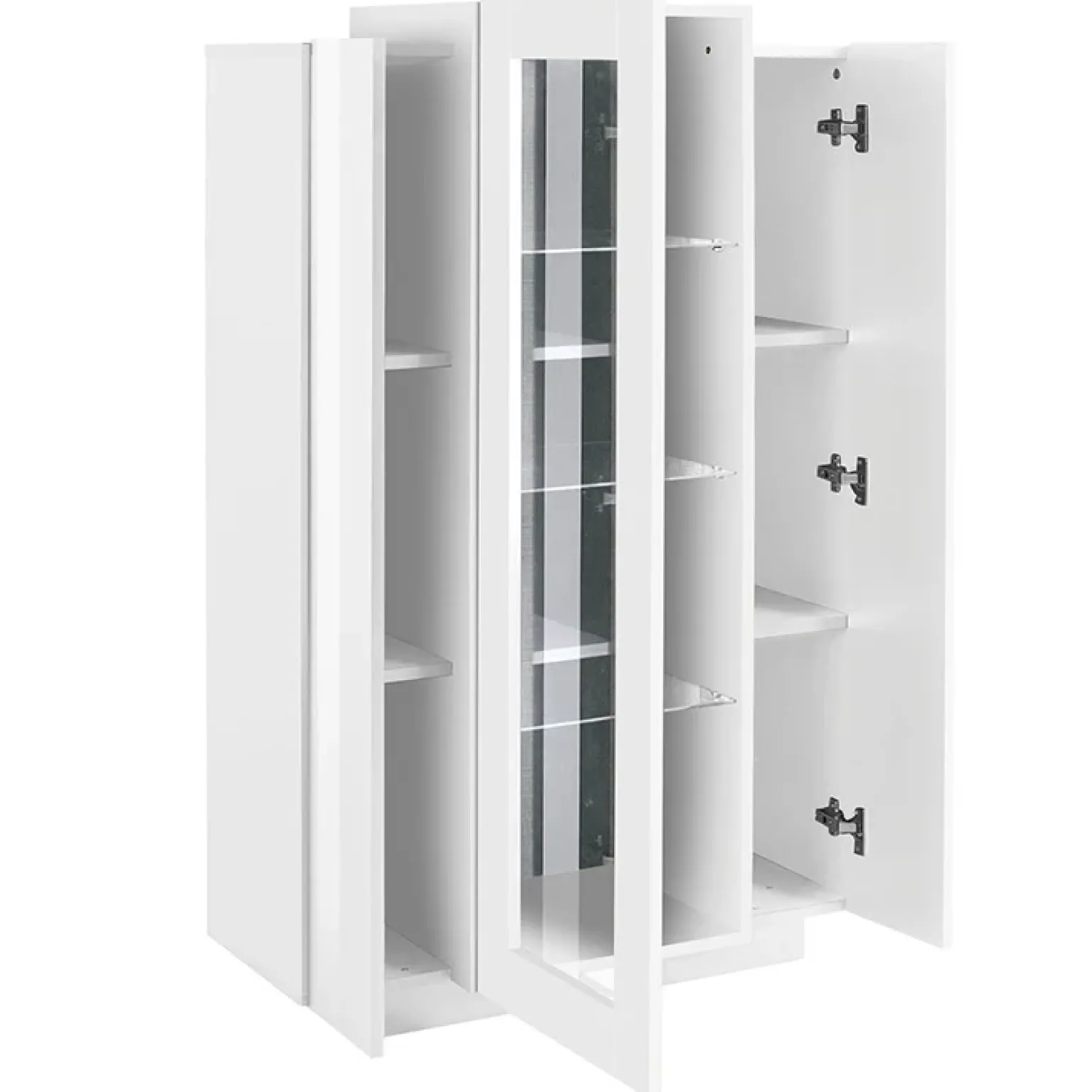 Vetrinetta 80x121h cm 2 ante bianco lucido Milos Gihome®