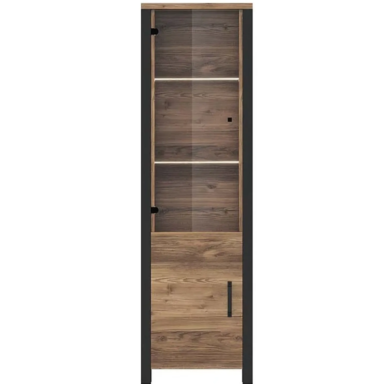 Vetrinetta 56x191h cm 2 ante quercia nero opaco Nebraska